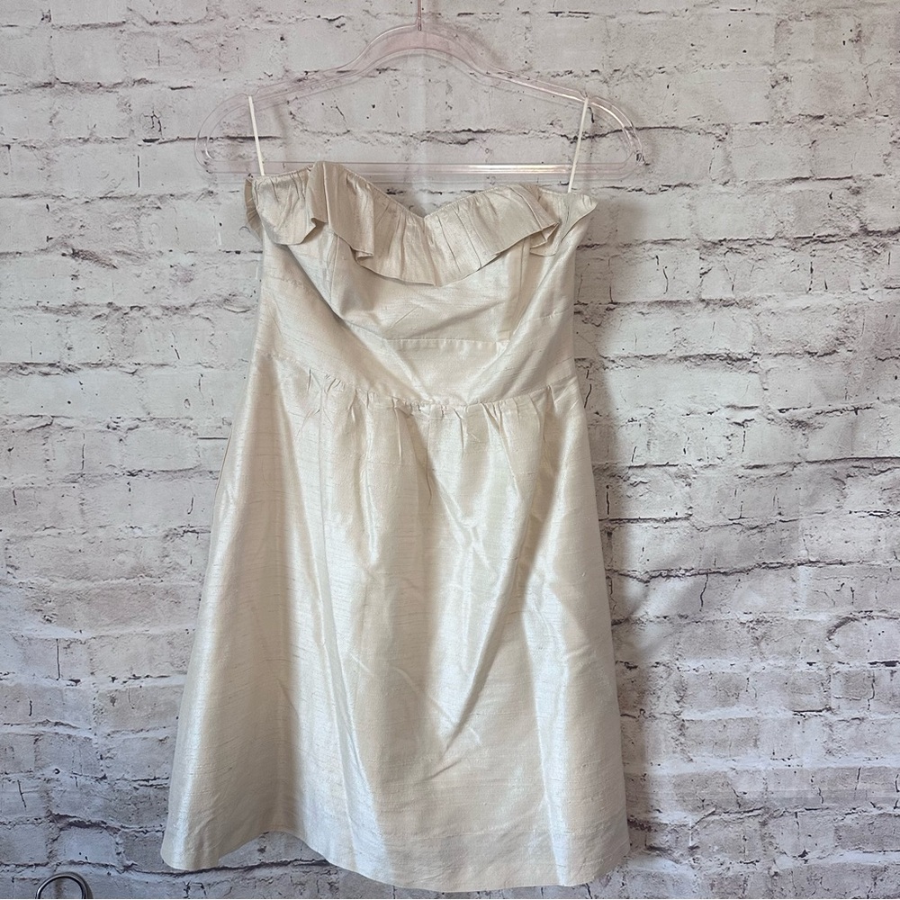 LulaKate Cream Strapless Dress